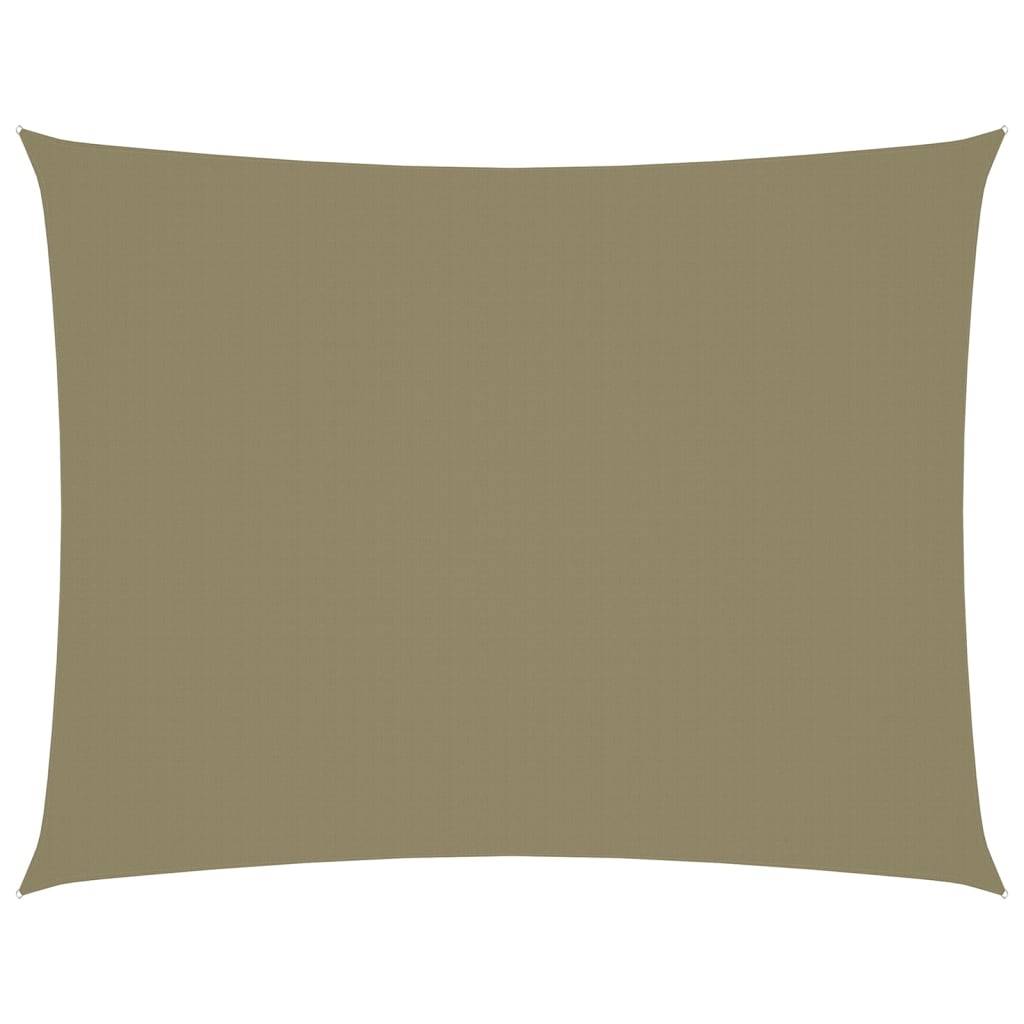 Helloshop26 - Voile d'ombrage parasol tissu oxford rectangulaire 6 x 8 m beige - Imagen 1