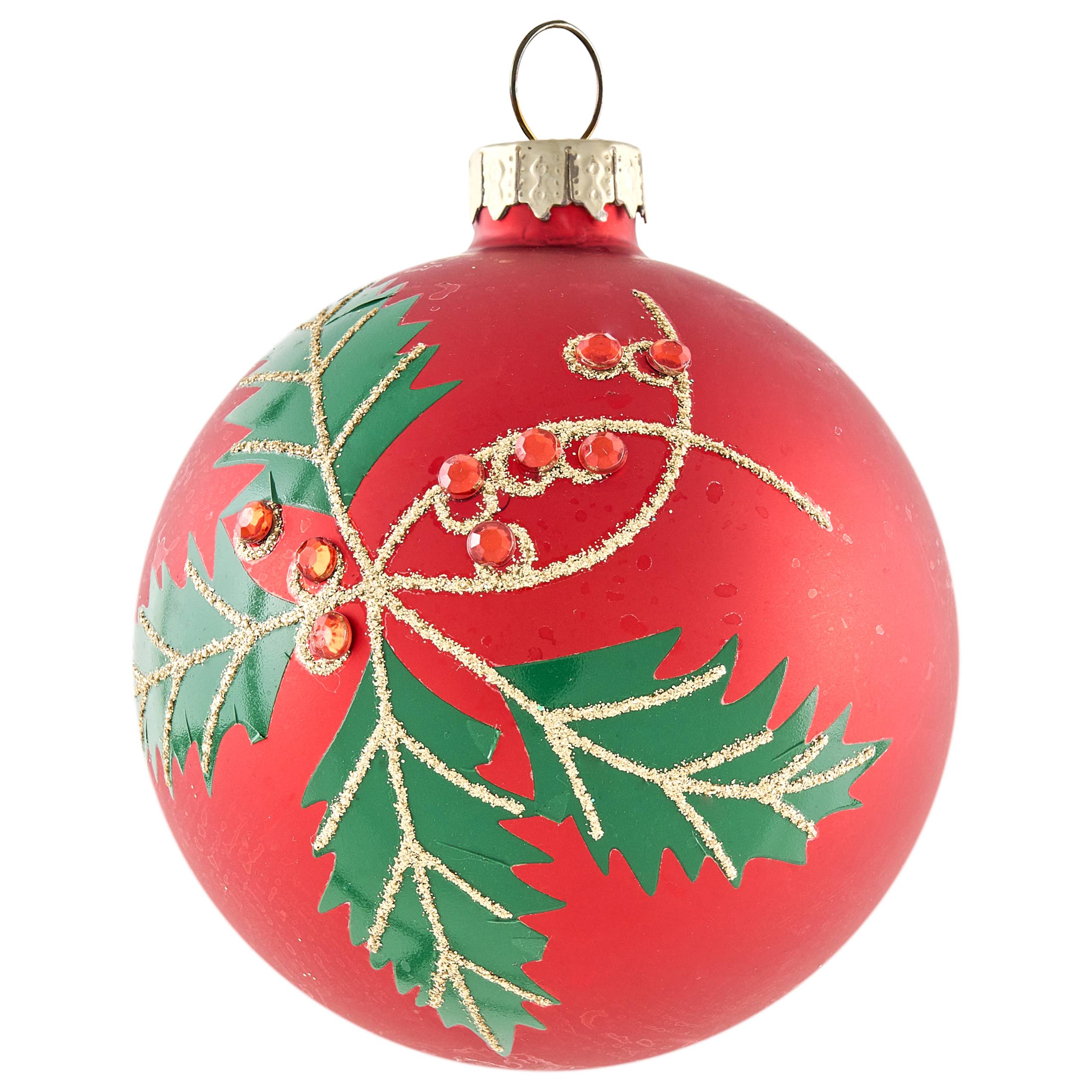 Beliani - Boules de Noël Verre Rouge/vert TWINKLE - 10x10x20- Beliani - Image 5