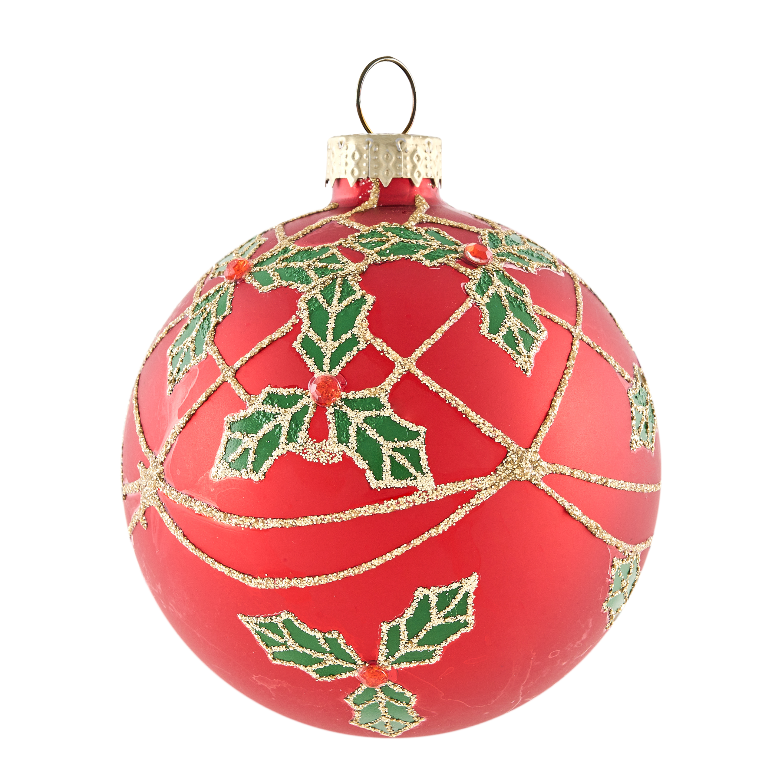 Beliani - Boules de Noël Verre Rouge/vert TWINKLE - 10x10x20- Beliani - Image 4