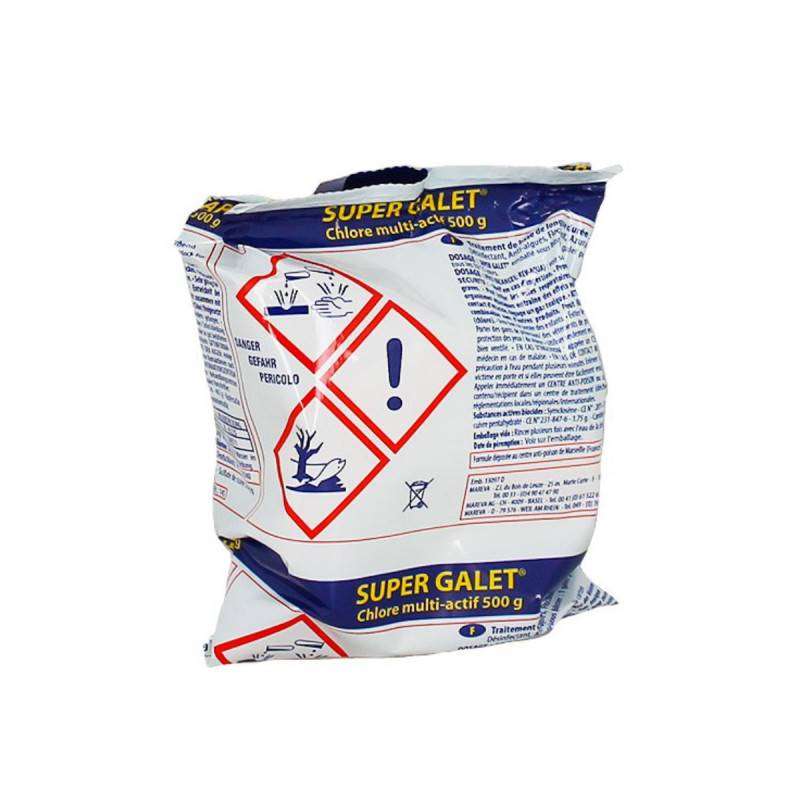 Chlore multifonctions MAREVA super galet pour piscine - 500 g - 020014U