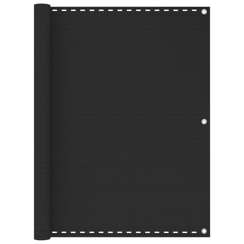 Helloshop26 - Écran de balcon brise pare vue protection confidentialité 120 x 600 cm PEHD anthracite - Imagen 1
