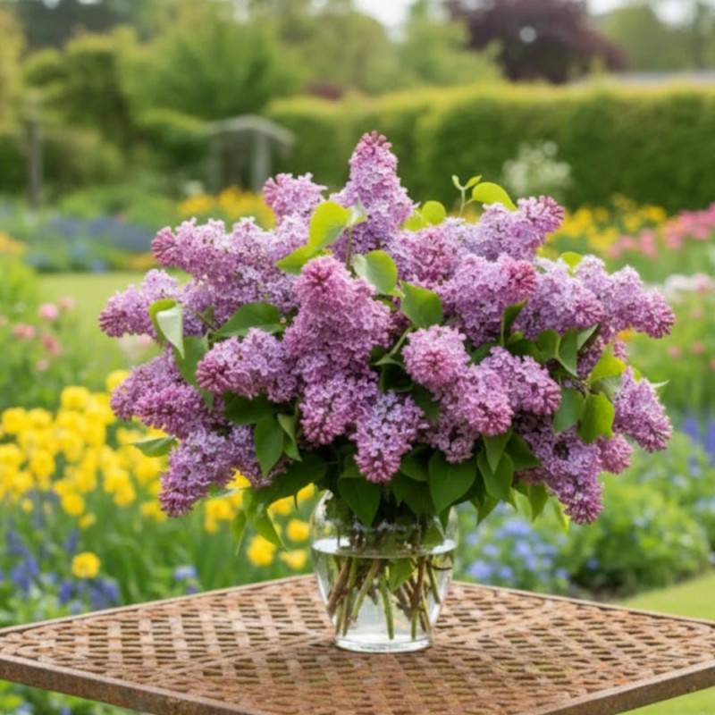 Lilas commun Michel Buchner, Syringa à fleurs Violette - feuillage Caduc - Pot de 7,5L - 60/80 cm-  hauteur à maturité De 2,50 m à 3,00 m - Imagen 5