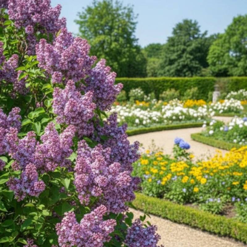 Lilas commun Michel Buchner, Syringa à fleurs Violette - feuillage Caduc - Pot de 7,5L - 60/80 cm-  hauteur à maturité De 2,50 m à 3,00 m - Imagen 4