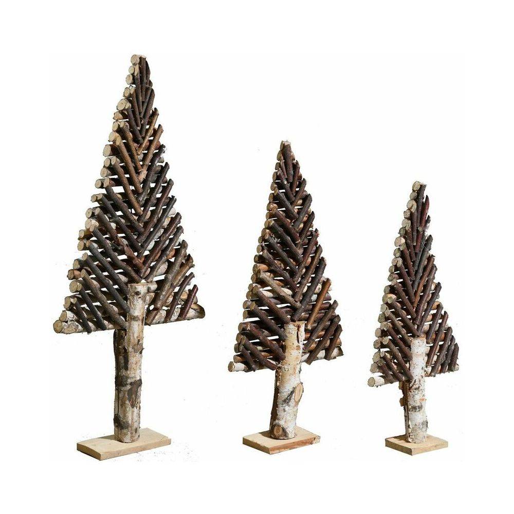 Aubry Gaspard - Sapin décoratif en bouleau motif chevron Petit modèle - Image 3