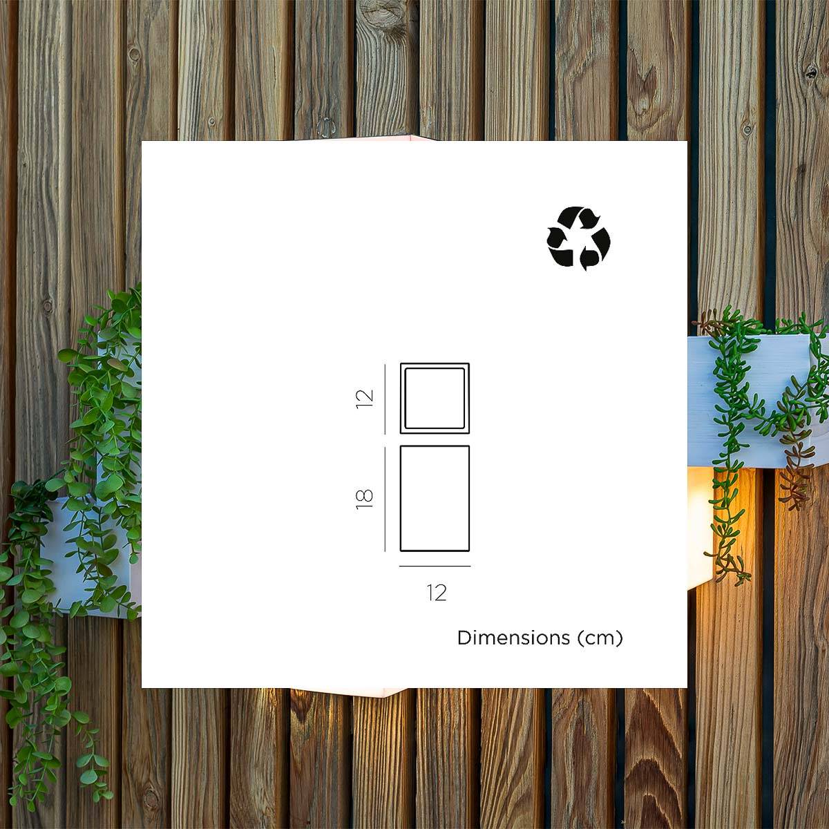 Applique murale recharge solaire Wally 12 x 12 x 18 cm - Imagen 4