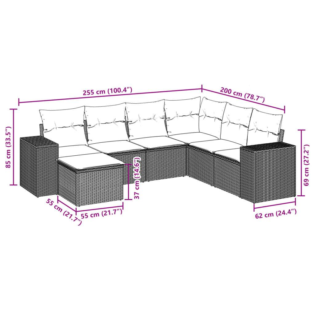 ComfortXL - Salon de jardin gris clair 7 pcs en résine tressée modulable avec repose-pied pour balcon et jardin Beige – ComfortXL Outdoor Living - Image 8