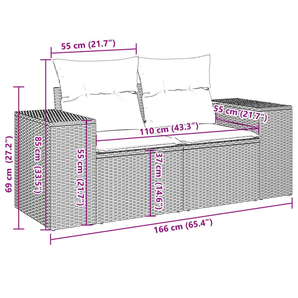 ComfortXL - Salon de jardin gris clair 7 pcs en résine tressée modulable avec repose-pied pour balcon et jardin Beige – ComfortXL Outdoor Living - Image 6