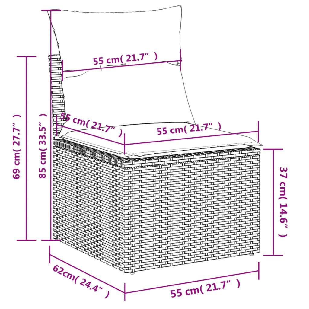 ComfortXL - Salon de jardin gris clair 7 pcs en résine tressée modulable avec repose-pied pour balcon et jardin Beige – ComfortXL Outdoor Living - Image 10