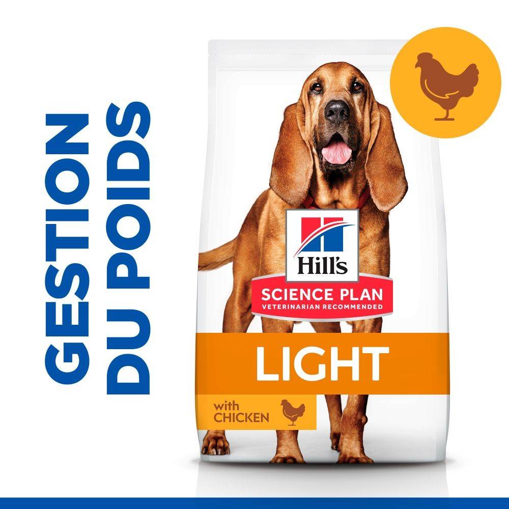 CROQUETTES CHIEN SCIENCE PLAN ADULT MATURE 7+ LIGHT POULET - HILL'S 7 kg - Image 4