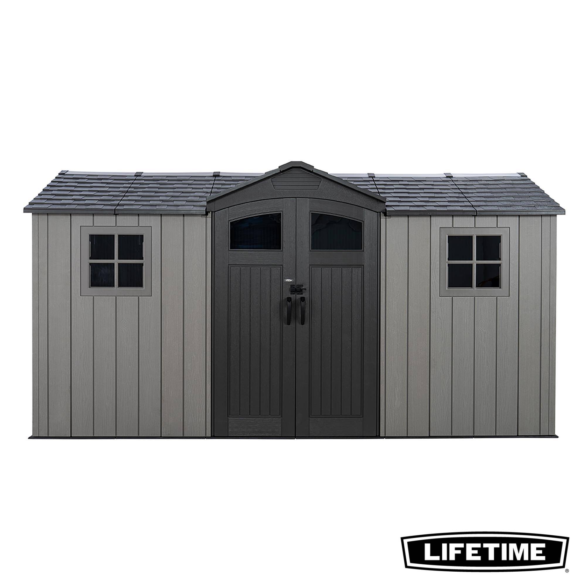 Lifetime - Abri de jardin résine 8.2 m2 (4.26 x 2.14 m) LIFETIME #60477