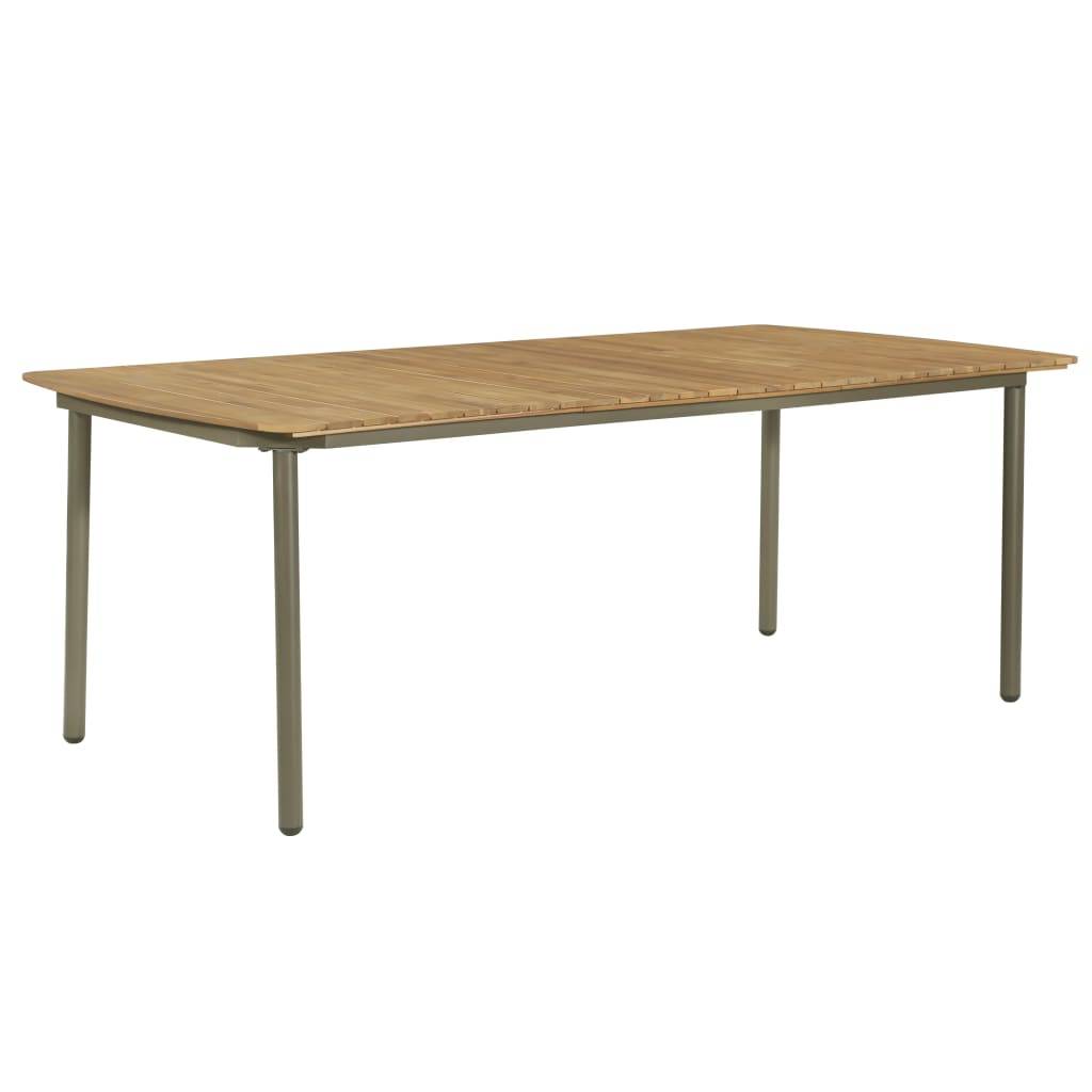 Vidaxl - Mobilier à dîner d'extérieur 9pcs Bois d'acacia solide et acier vidaXL 47296 - Imagen 2