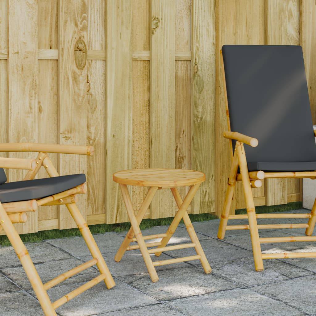 ComfortXL - Petite Table de Jardin Ronde Pliable Ø45cm en Bambou, Style Bistrot pour Balcon – ComfortXL Outdoor Living - Image 1