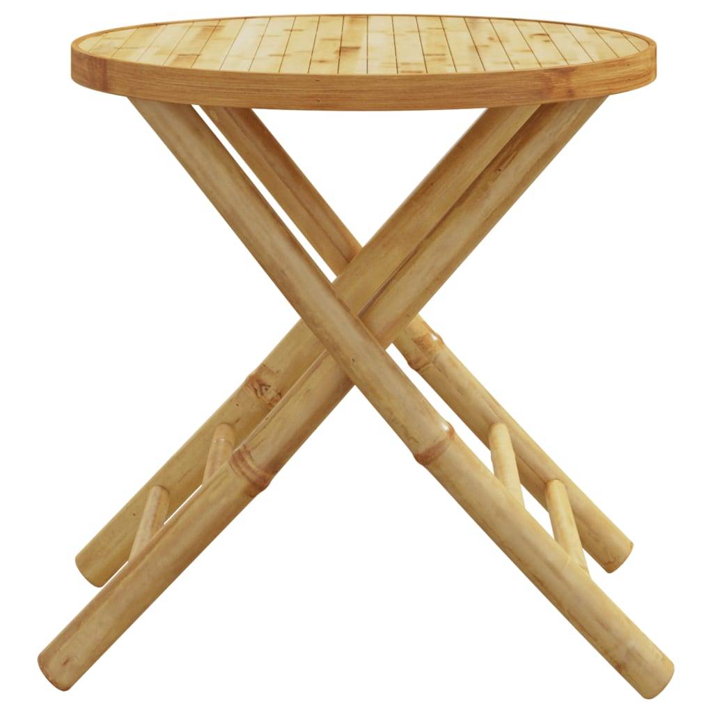ComfortXL - Petite Table de Jardin Ronde Pliable Ø45cm en Bambou, Style Bistrot pour Balcon – ComfortXL Outdoor Living - Image 5