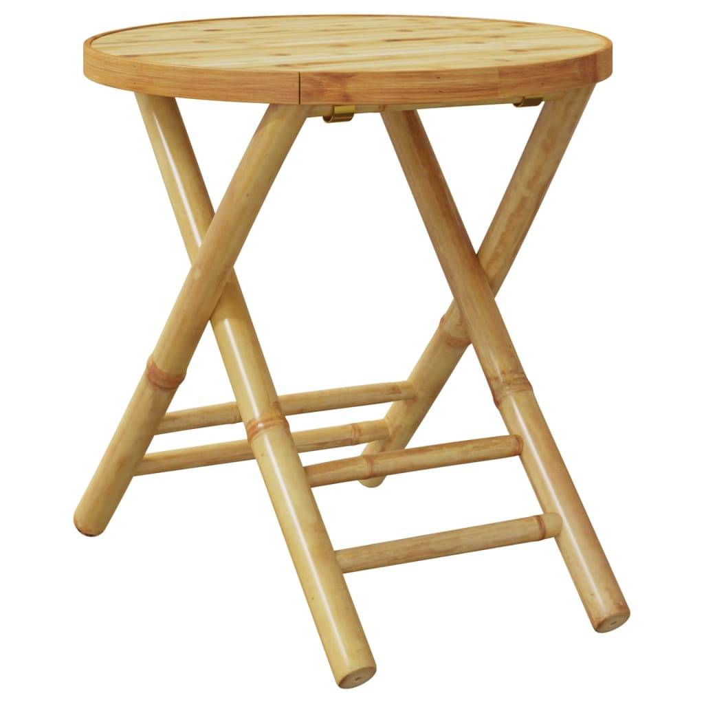 ComfortXL - Petite Table de Jardin Ronde Pliable Ø45cm en Bambou, Style Bistrot pour Balcon – ComfortXL Outdoor Living - Image 6