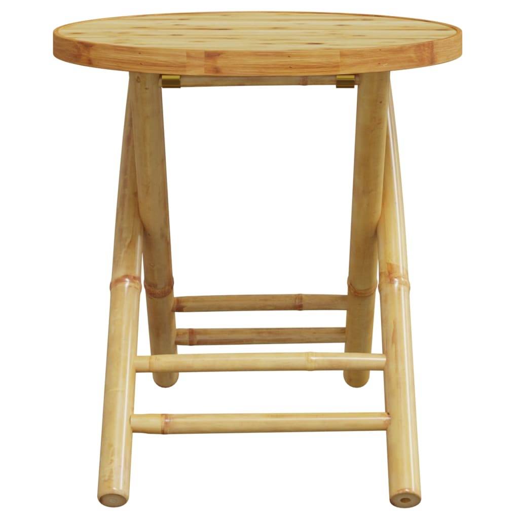 ComfortXL - Petite Table de Jardin Ronde Pliable Ø45cm en Bambou, Style Bistrot pour Balcon – ComfortXL Outdoor Living - Image 4