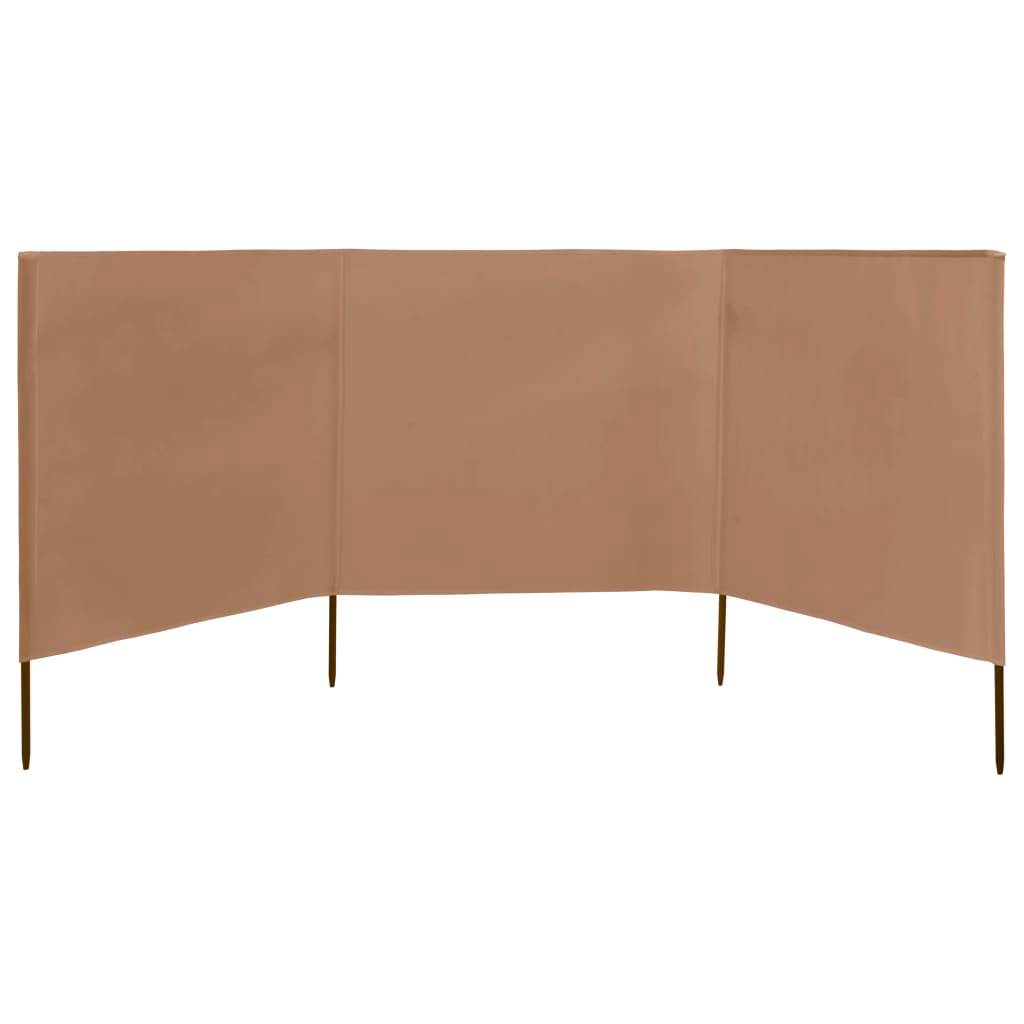 Helloshop26 - Brises-vue paravent 3 panneaux tissu 400 x 160 cm taupe - Imagen 2