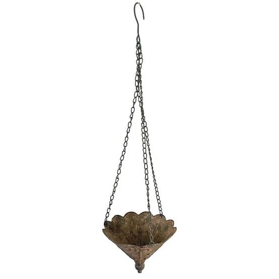 La Grande Prairie - Suspension plantes fer patiné 20x20x16cm - Image 1