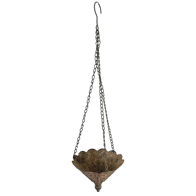 La Grande Prairie - Suspension plantes fer patiné 20x20x16cm - Image 1