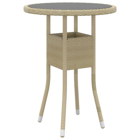 ComfortXL - Salon de Jardin 5 Pièces Rond Résine Tressée avec Tabourets Beige – ComfortXL Outdoor Living - Image 5