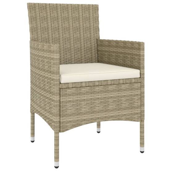 ComfortXL - Salon de Jardin 5 Pièces Rond Résine Tressée avec Tabourets Beige – ComfortXL Outdoor Living - Image 3
