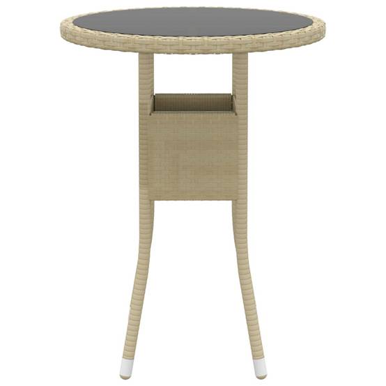 ComfortXL - Salon de Jardin 5 Pièces Rond Résine Tressée avec Tabourets Beige – ComfortXL Outdoor Living - Image 6