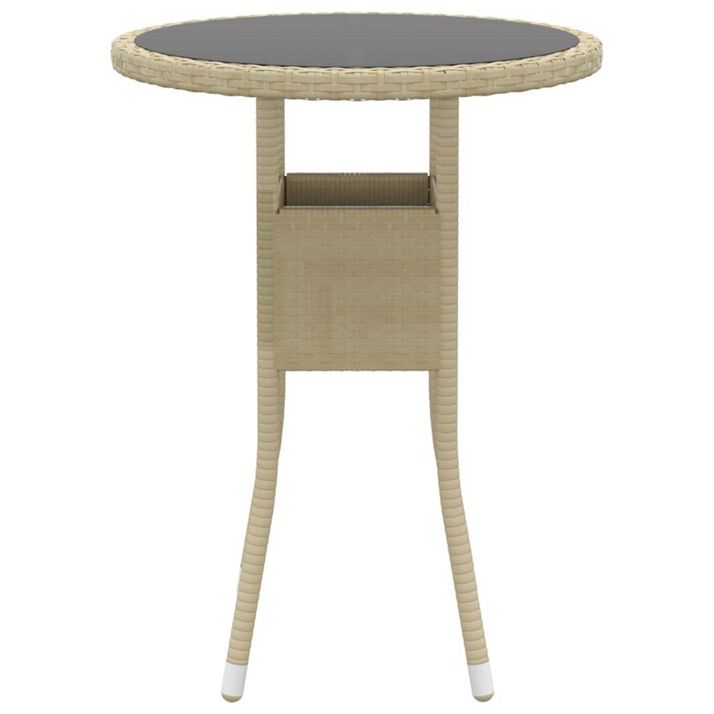 ComfortXL - Salon de Jardin 5 Pièces Rond Résine Tressée avec Tabourets Beige – ComfortXL Outdoor Living - Image 6