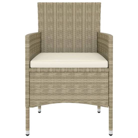ComfortXL - Salon de Jardin 5 Pièces Rond Résine Tressée avec Tabourets Beige – ComfortXL Outdoor Living - Image 4