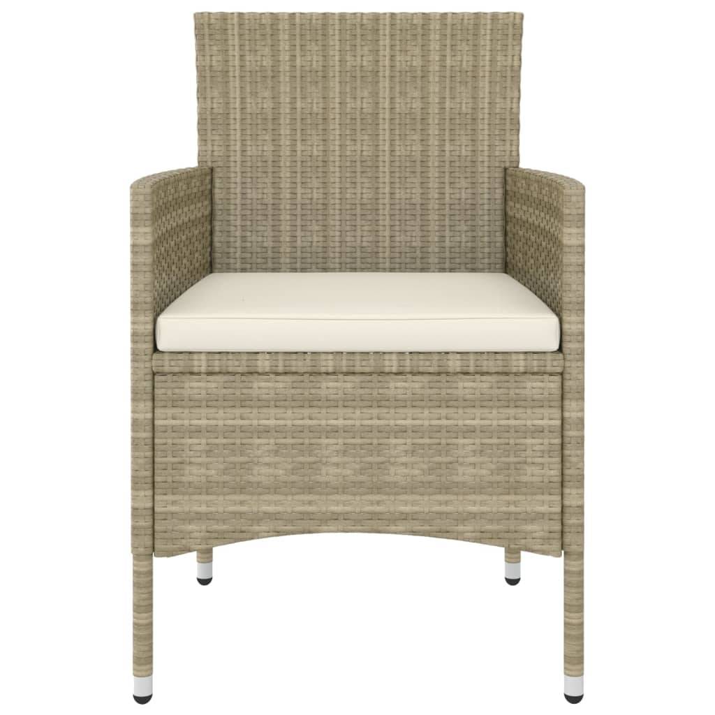 ComfortXL - Salon de Jardin 5 Pièces Rond Résine Tressée avec Tabourets Beige – ComfortXL Outdoor Living - Image 4