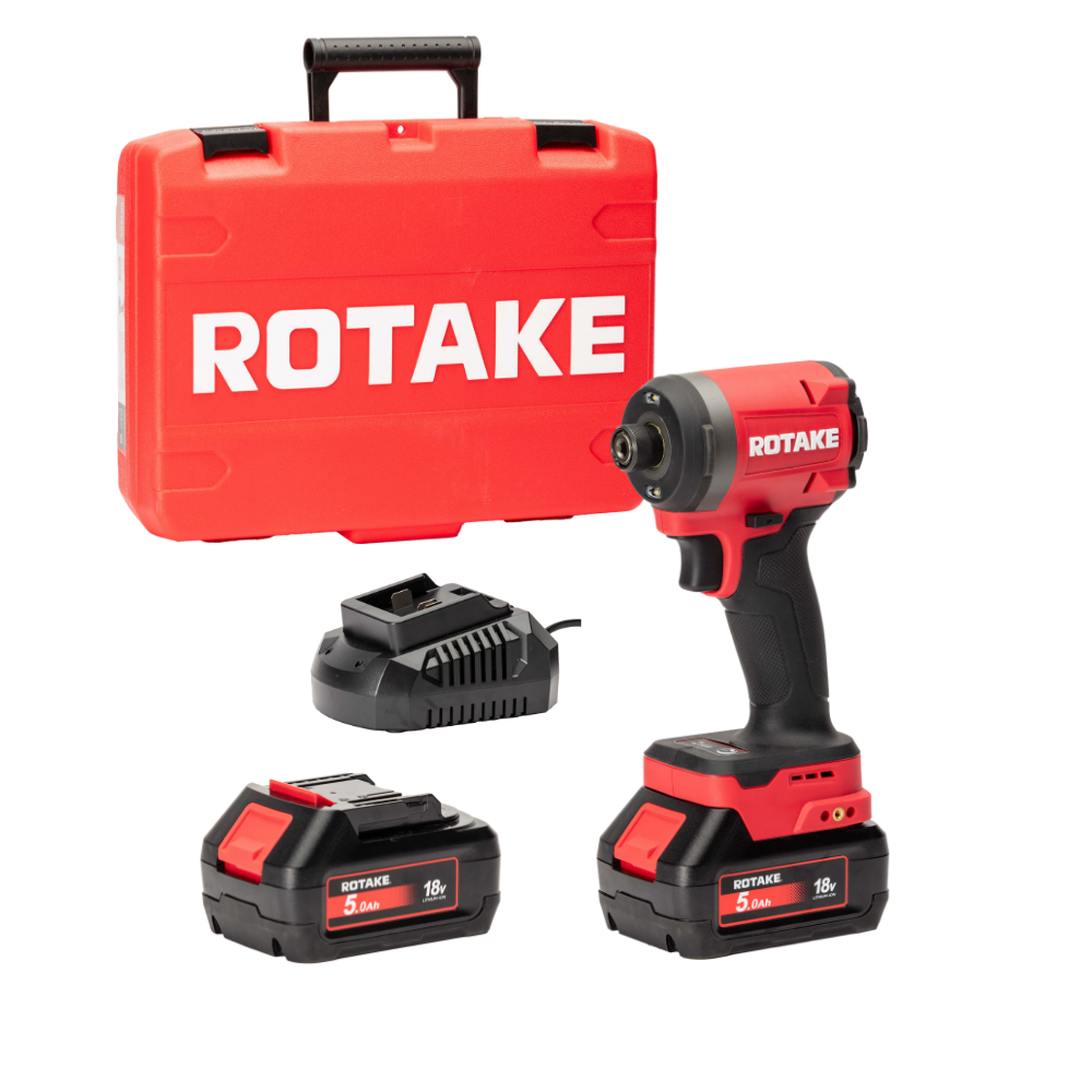 Autre - Visseuse à chocs 18V 1/4' HEX 260 Nm avec 2 Batteries 18V 5Ah, Chargeur, Coffret - ROTAKE - S1-50D - Image 1