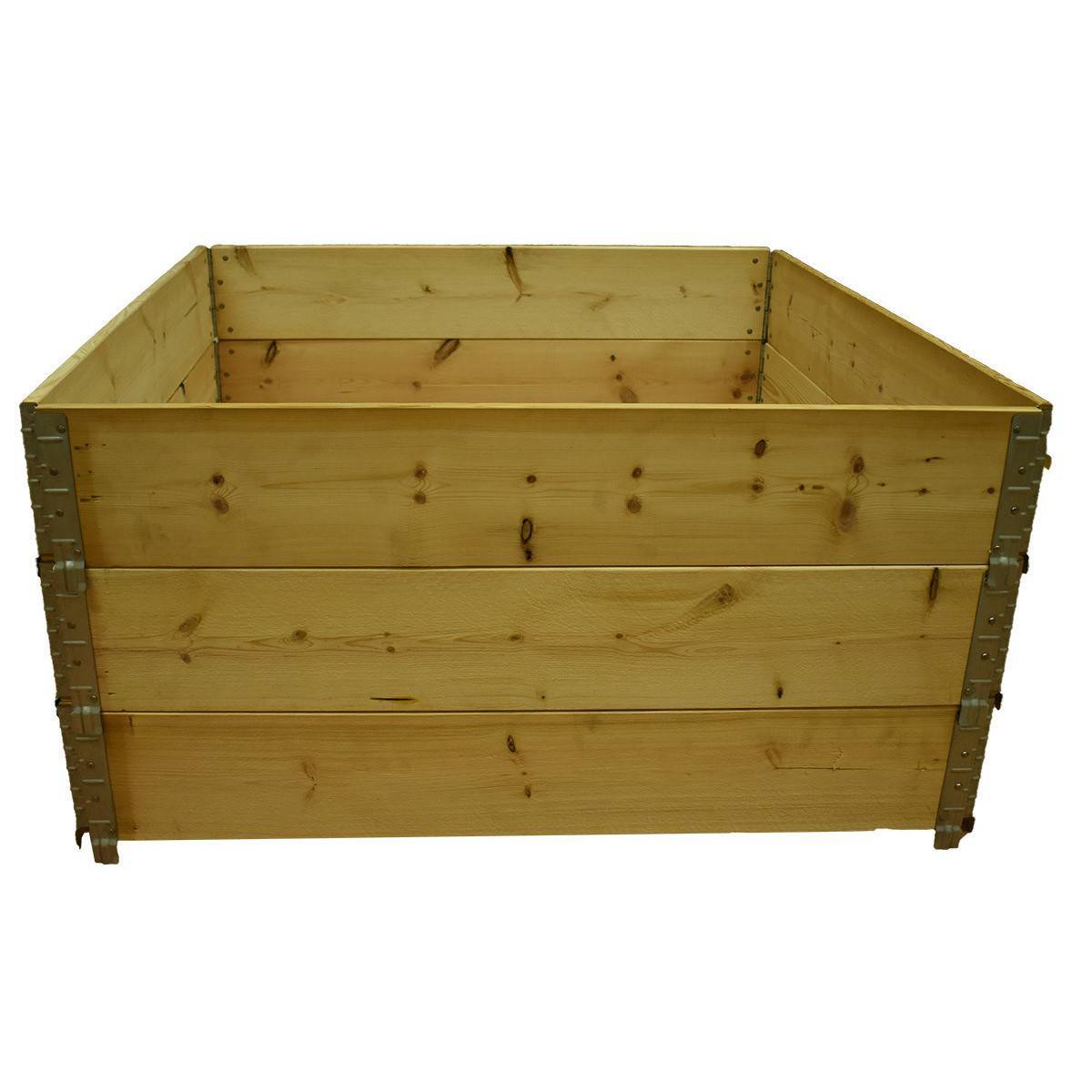 Carré potager en bois naturel 1200x1200mm hauteur 585mm - Image 1