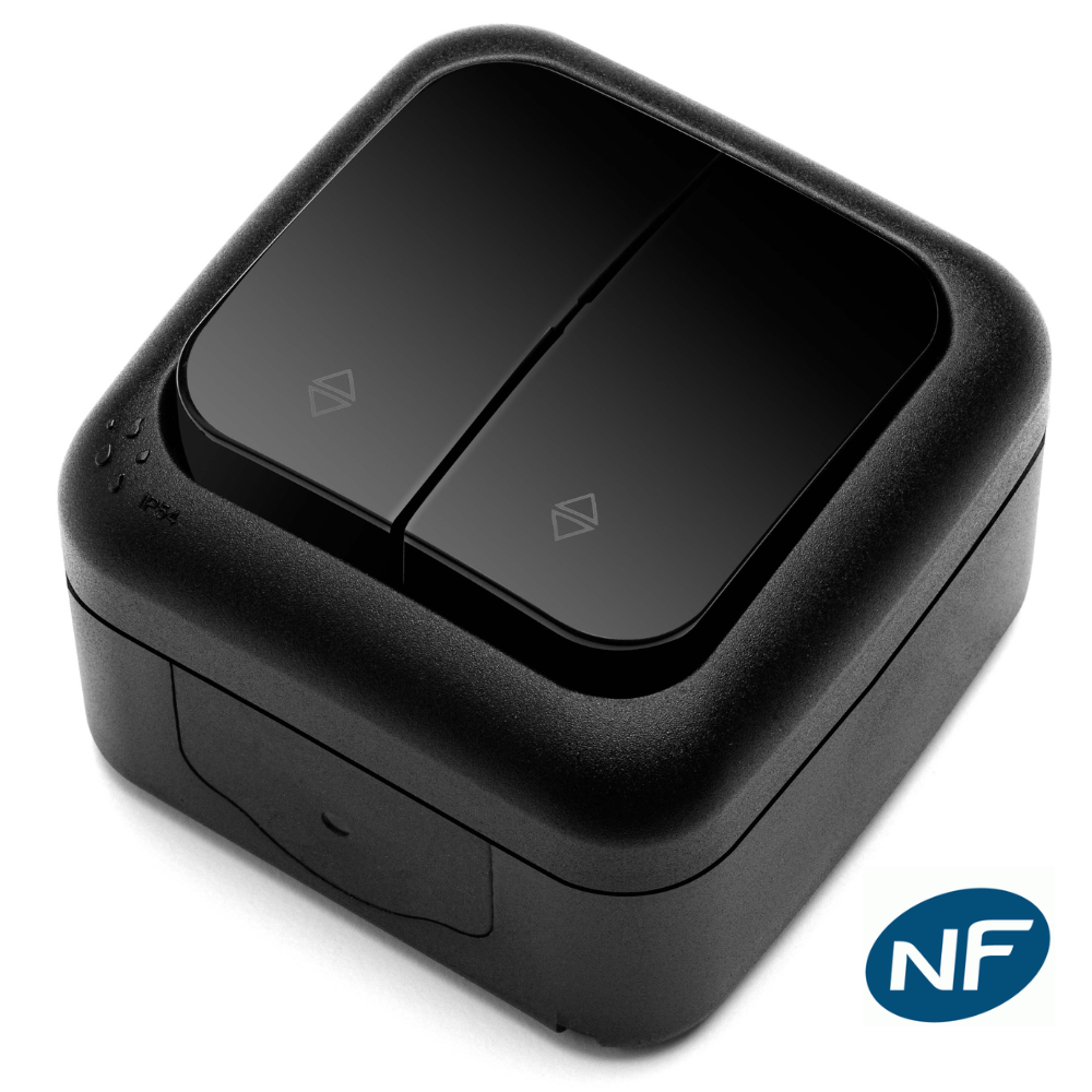 Panasonic - Double va et vient étanche IP54 - Viko by Panasonic - Noir - NF