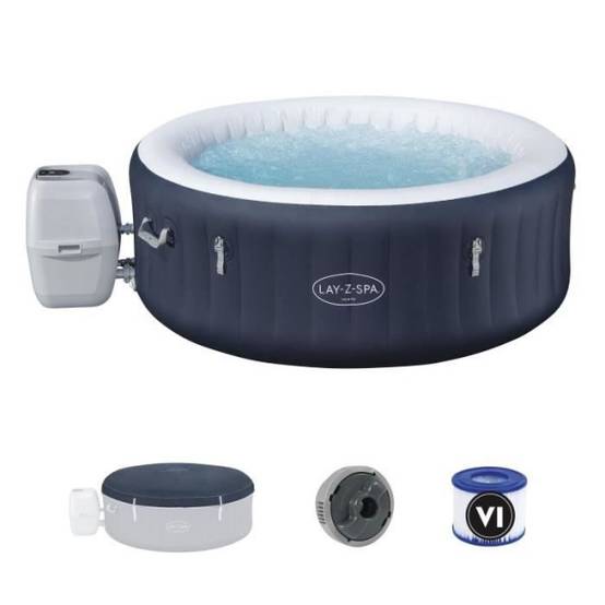 Bestway - Spa gonflable BESTWAY - Lay-Z-Spa Miami - 120 airjets - 180 x 66 cm - 2 a 4 places - Rond (couverture, cartouche, diffuseur) - Image 1