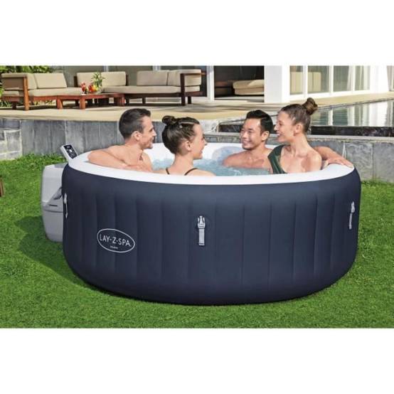 Bestway - Spa gonflable BESTWAY - Lay-Z-Spa Miami - 120 airjets - 180 x 66 cm - 2 a 4 places - Rond (couverture, cartouche, diffuseur) - Image 2
