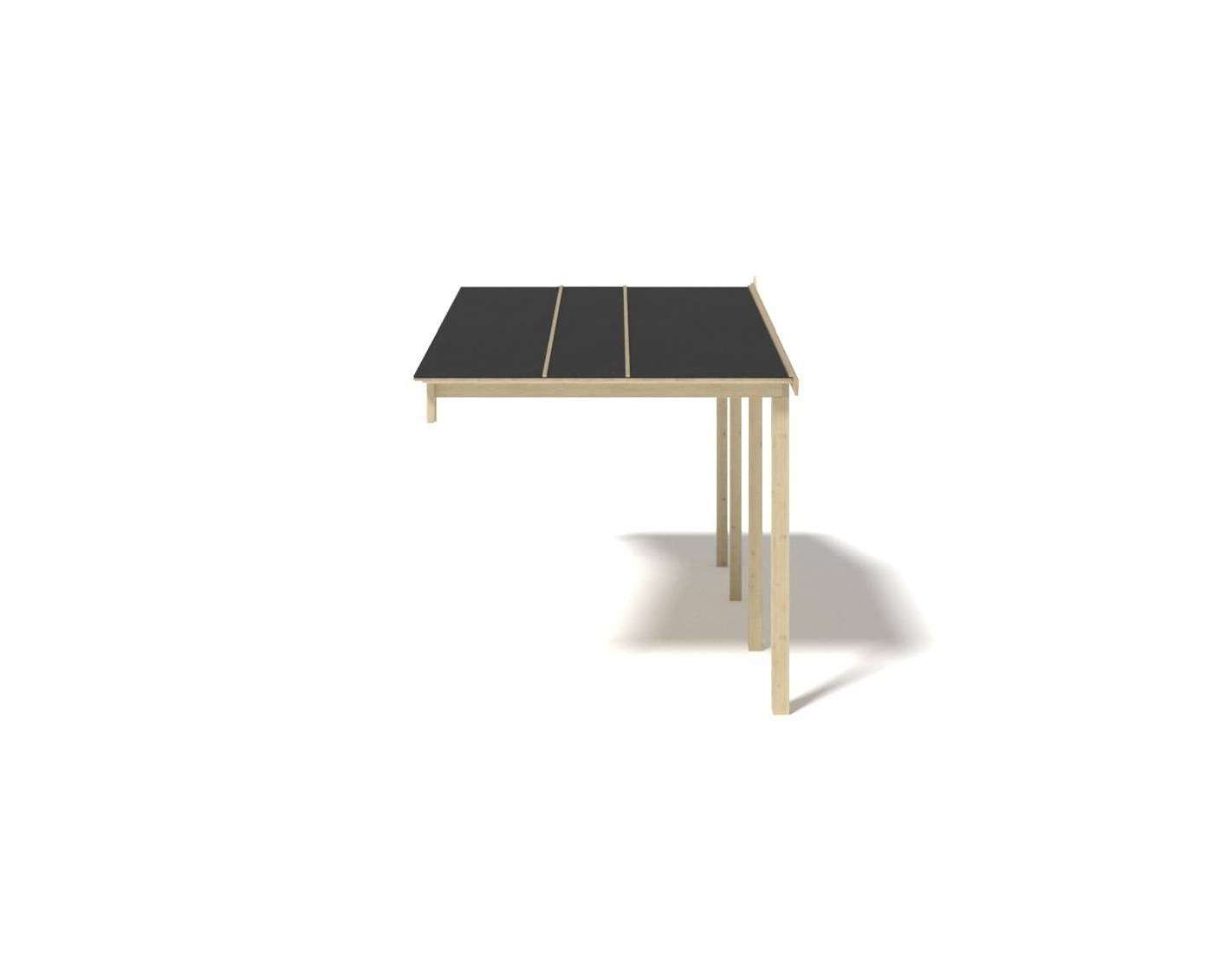 Altanka - Avant-toit en bois 4x2m pour le chalet de jardin 4m, couleur naturel - DOM617 - ALTANKA - Imagen 3