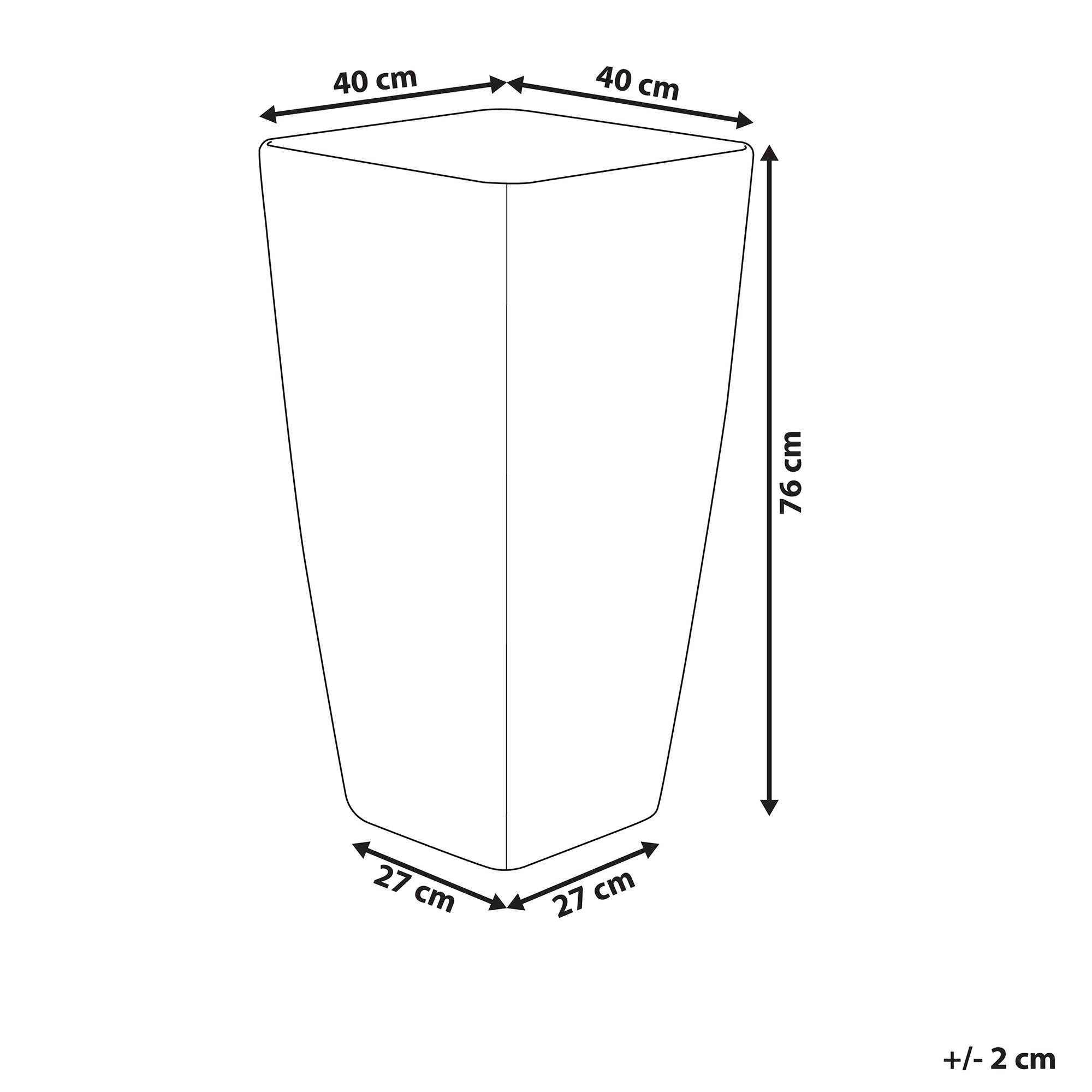 Beliani - Pot de fleurs blanc 76 cm pour l'intérieur et l'extérieur - Imagen 2