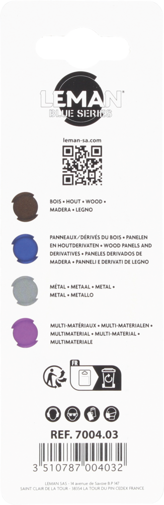 3 lames de scie sauteuse CV - Lu. 75 mm pas 4 mm - coupe fine pour bois - LEMAN - 7004.03 - Imagen 4