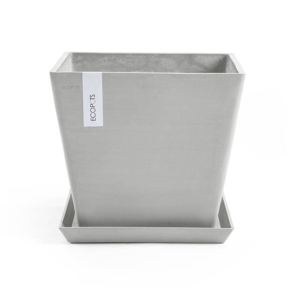 Ecopots - Pot Carré Rotterdam 50 Blanc Gris - 50 x 50 x H. 44 cm - 75 L ECOPOTS - Imagen 5