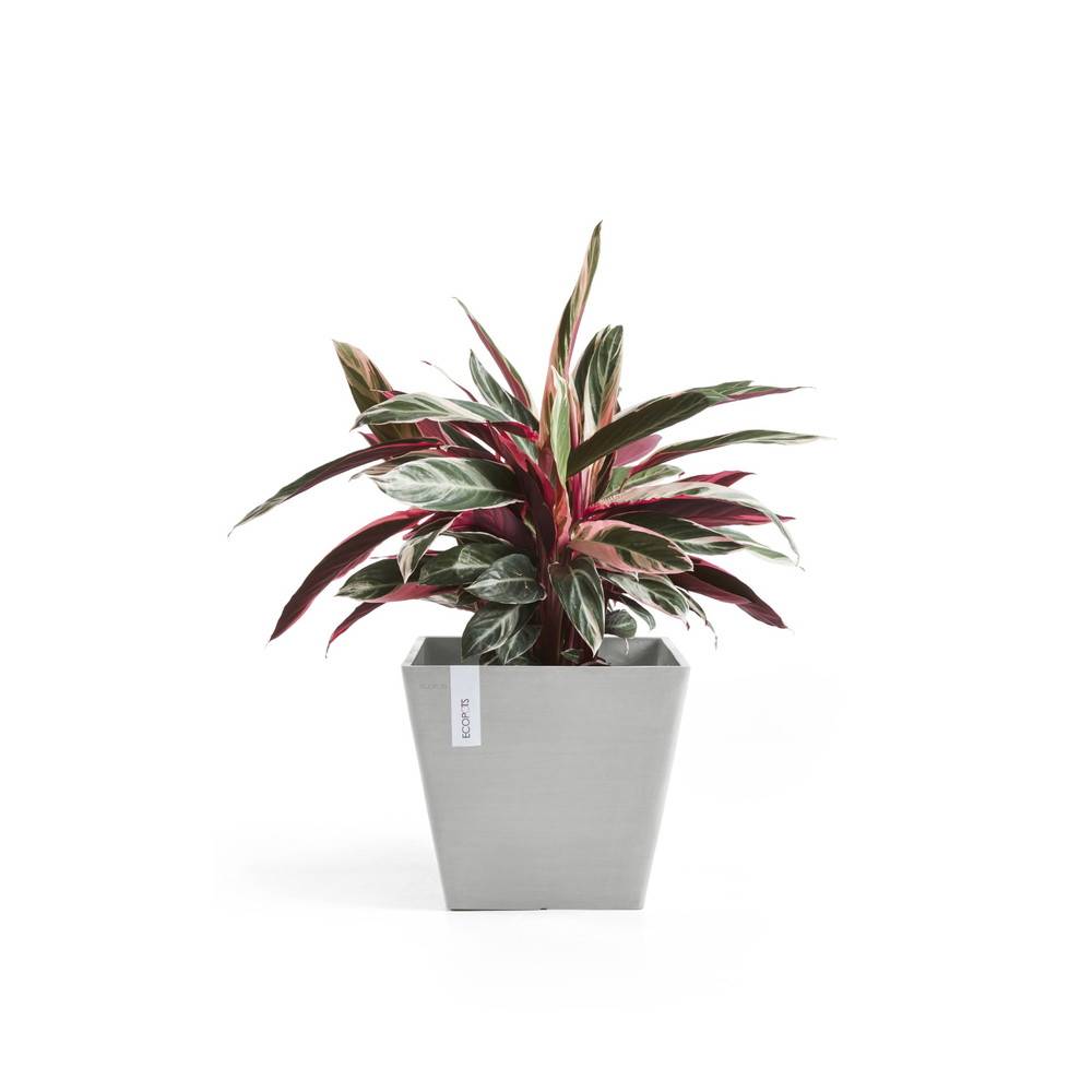 Ecopots - Pot Carré Rotterdam 50 Blanc Gris - 50 x 50 x H. 44 cm - 75 L ECOPOTS - Imagen 2