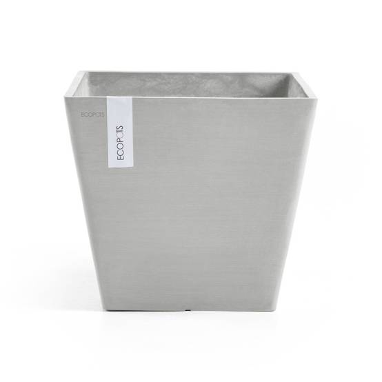 Ecopots - Pot Carré Rotterdam 50 Blanc Gris - 50 x 50 x H. 44 cm - 75 L ECOPOTS - Imagen 4