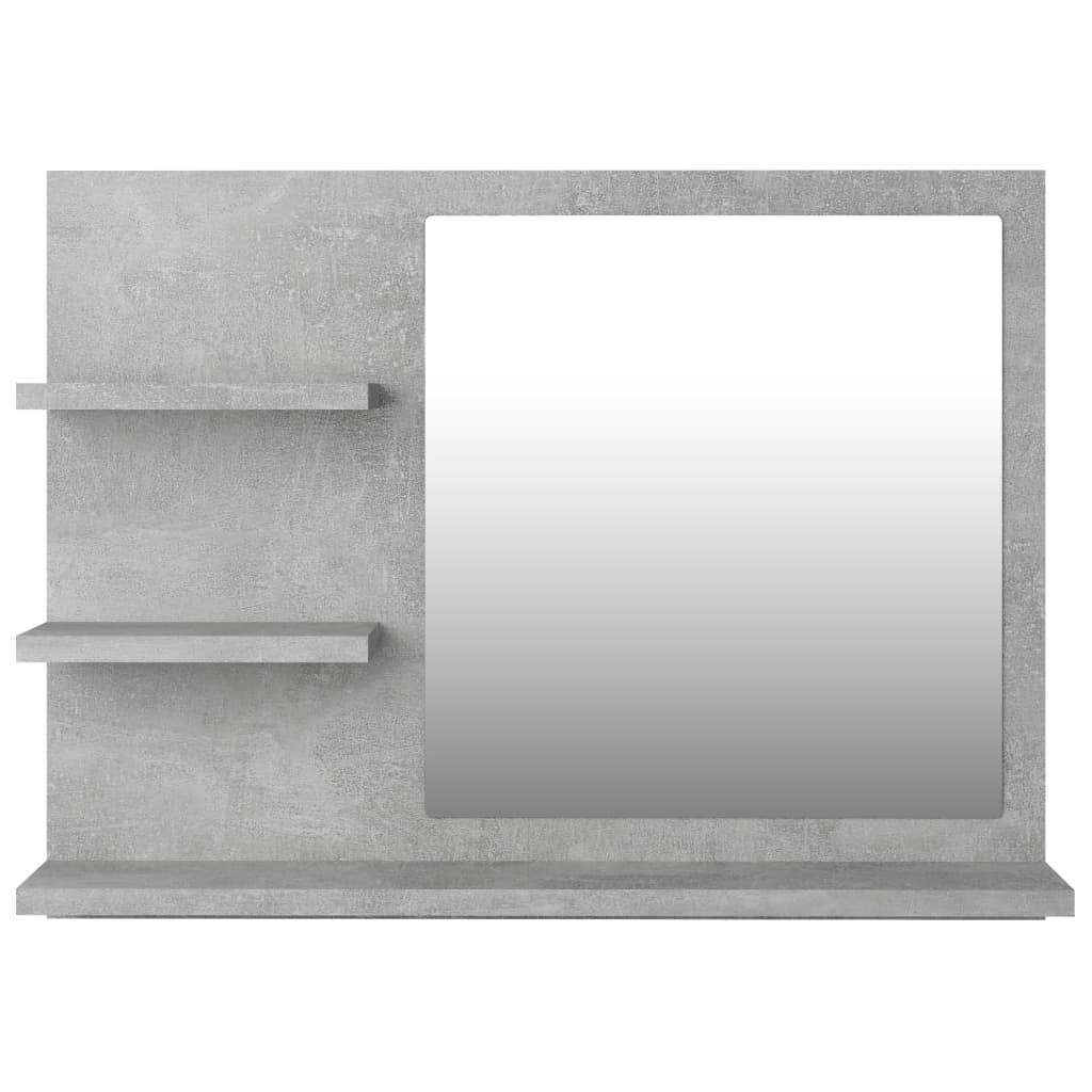 Helloshop26 - Miroir de salle de bain 60 x 10,5 x 45 cm aggloméré gris - Imagen 2