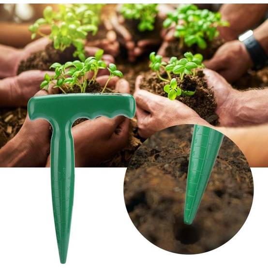 0 - Transplanteur jardin ergonomique - Outil multifonction semis/plantation - Poignée confort - Image 6
