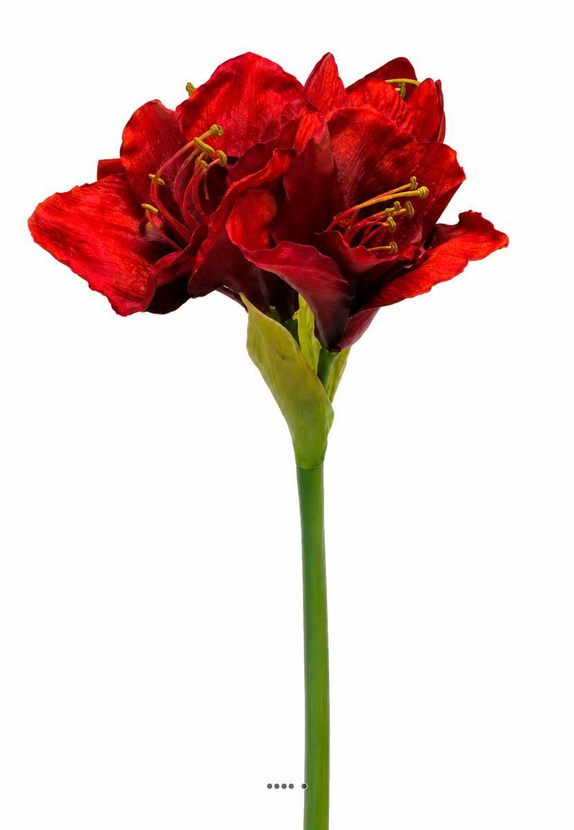 Artificielles - Amaryllis artificiel H 65 cm Superbe Rouge - couleur: Rouge - Imagen 1