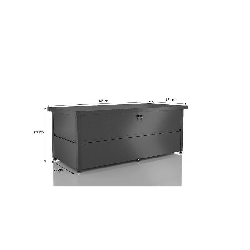 Guardi - Coffre de jardin - taille M - Anthracite - 165x85x69 - acier Guardi - Imagen 3