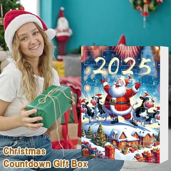 Calendrier de l’Avent de Noël 2025 vache Highland blind box, 24 jours de Noël, pendentifs décoratifs sapin, cadeaux à collectionner - Image 6