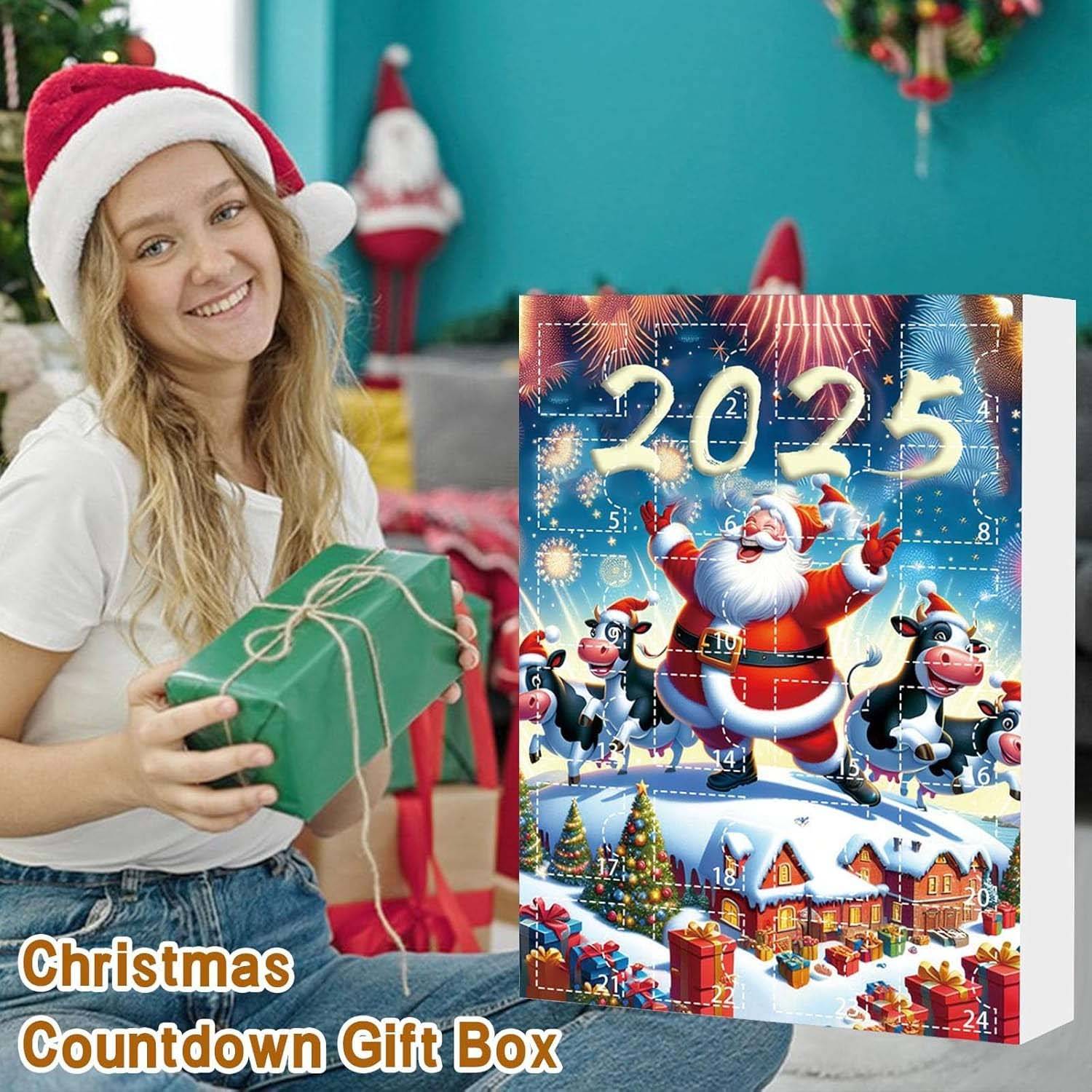 Calendrier de l’Avent de Noël 2025 vache Highland blind box, 24 jours de Noël, pendentifs décoratifs sapin, cadeaux à collectionner - Image 6
