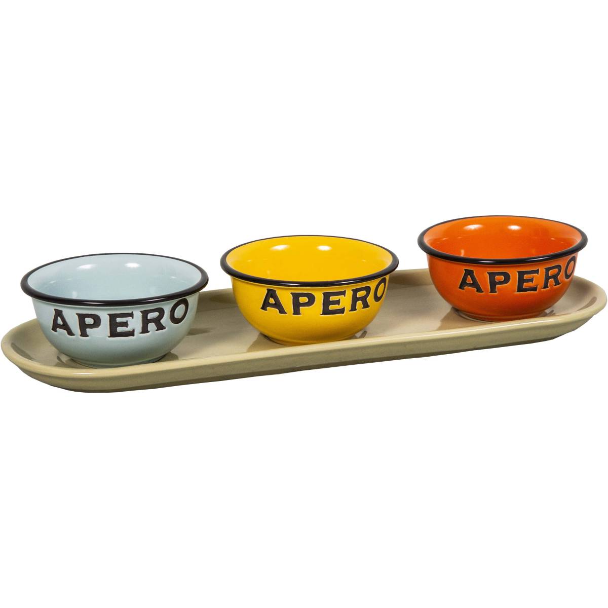 Antic Line Creations - Plateau avec 3 ramequins apéros - Imagen 1