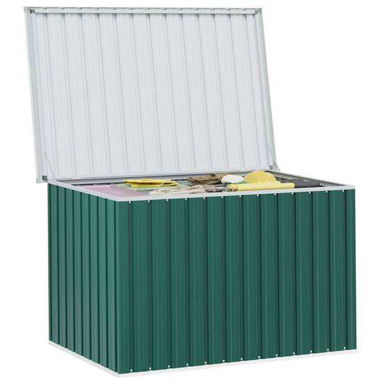Très Grande Boîte de Rangement Jardin en Acier Galvanisé XXL pour Extérieur Vert 149x99x93 cm – ComfortXL Outdoor Living - Image 4