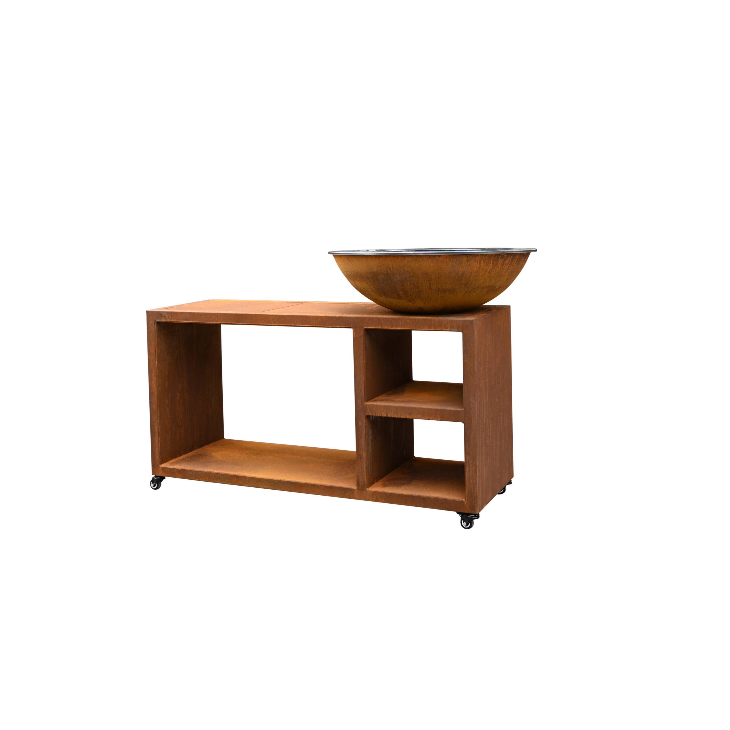 Quoco - Brasero Piatto Tavolo Medium Corten Transportable Ø84  - Quoco - Image 3