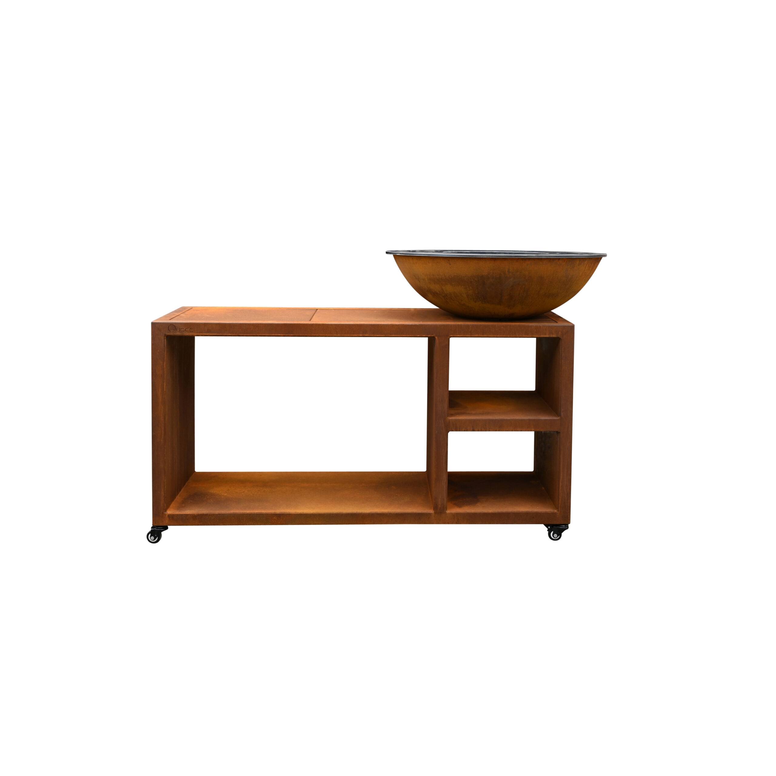Quoco - Brasero Piatto Tavolo Medium Corten Transportable Ø84  - Quoco - Image 1