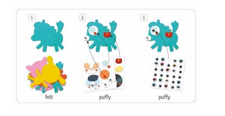 Stickers Djeco Creer avec des gommettes J aime les Animaux